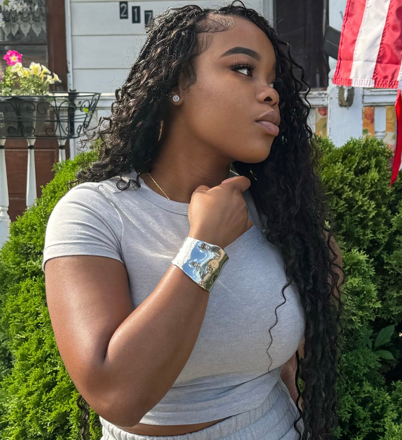 Wide Chunky Minimalist Bangle